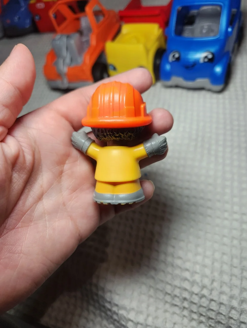 Fisher-Price Little People Vehicle Set Dump Truck, Tow Truck, And Figure